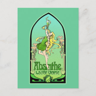 Absinthe Art nouveau Vykort