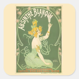 Absinthe Blanqui Nover Fine Art Fyrkantigt Klistermärke