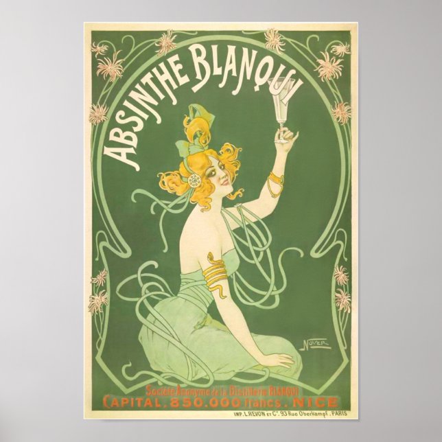 Absinthe Blanqui Nover Fine Art Poster (Framsidan)