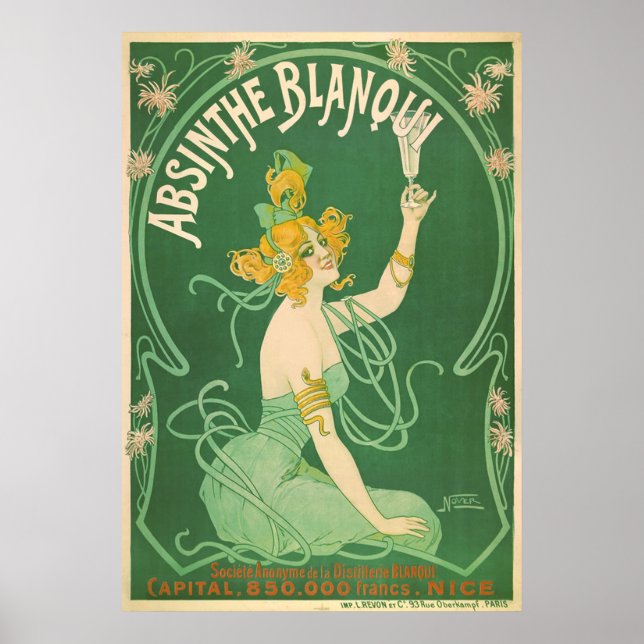Absinthe Blanqui Poster (Framsidan)