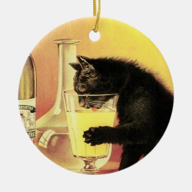 Absinthe Bourgeois Julgransprydnad Keramik (Framsidan)