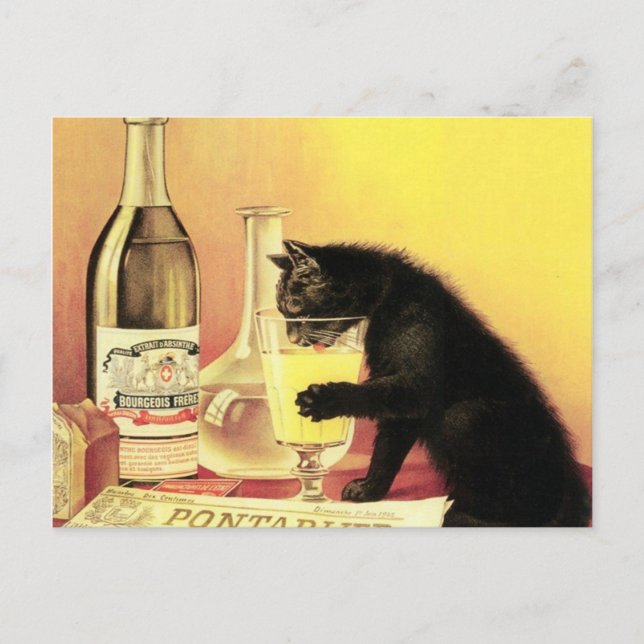 Absinthe Bourgeois Vykort (Framsida)