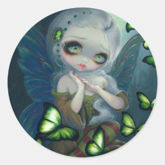 "Absinthe Butterflies"-fästare Runt Klistermärke