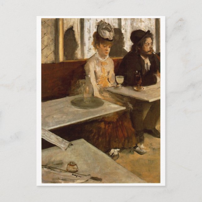 Absinthe by Degas Postcard Vykort (Framsida)