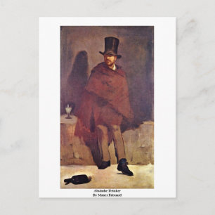 Absinthe Drinker by Manet Edouard Vykort