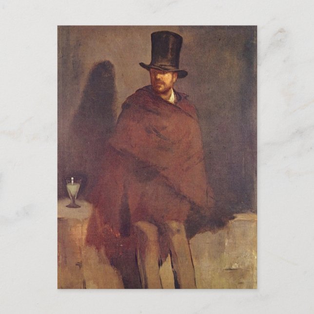 Absinthe Drinker - Edouard Manet Vykort (Framsida)