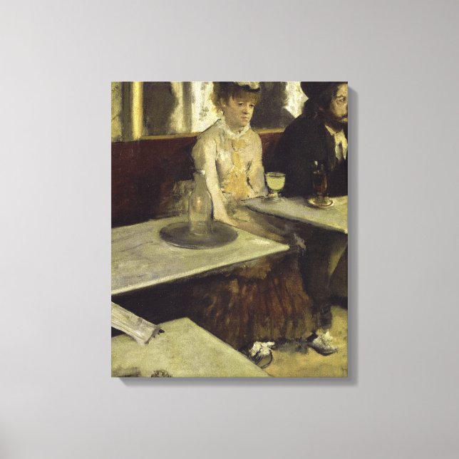 Absinthe Drinker eller L'Absinthe av Edgar Degas Canvastryck (Framsida)