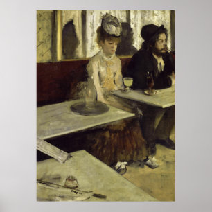 Absinthe Drinker eller L'Absinthe av Edgar Degas Poster