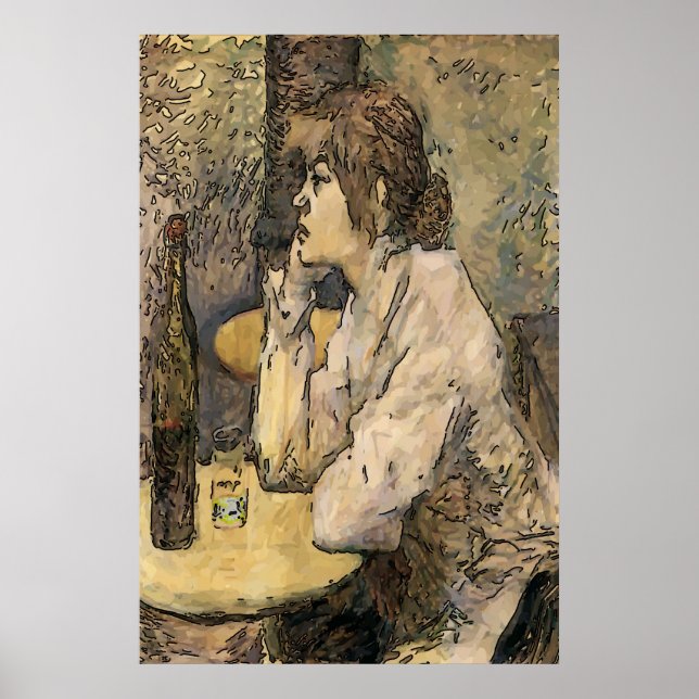 Absinthe Drinker, Fransk Quarter Poster (Framsidan)