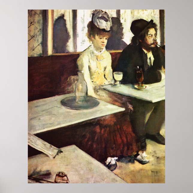 Absinthe Drinkers by Edgar Degas Poster (Framsidan)