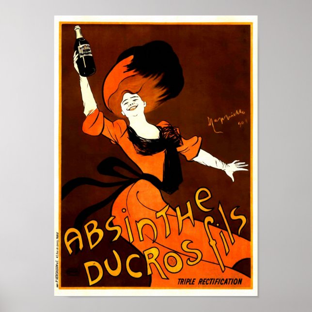 Absinthe Ducros Fils Leonetto Cappiello Fine Art Poster (Framsidan)