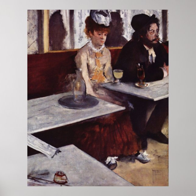 Absinthe - Edgar Degas - c1876 Poster (Framsidan)