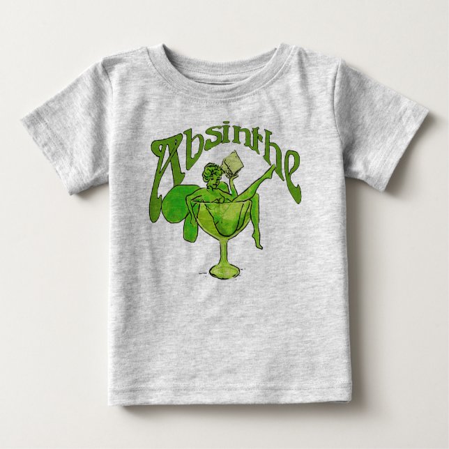 Absinthe Girl in Glass T-shirt (Framsida)