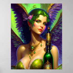 Absinthe Grönt Fairy Poster
