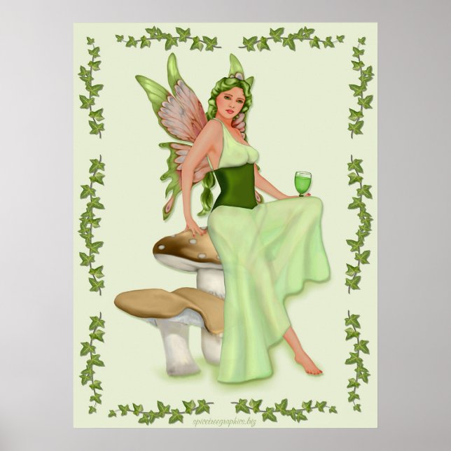 Absinthe - Grönt Fairy Poster (Framsidan)