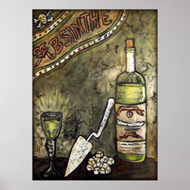 Absinthe ~ Grönt Fairy Poster (Framsidan)