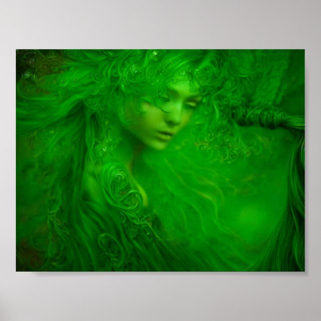 Absinthe Grönt Fairy Poster (Framsidan)