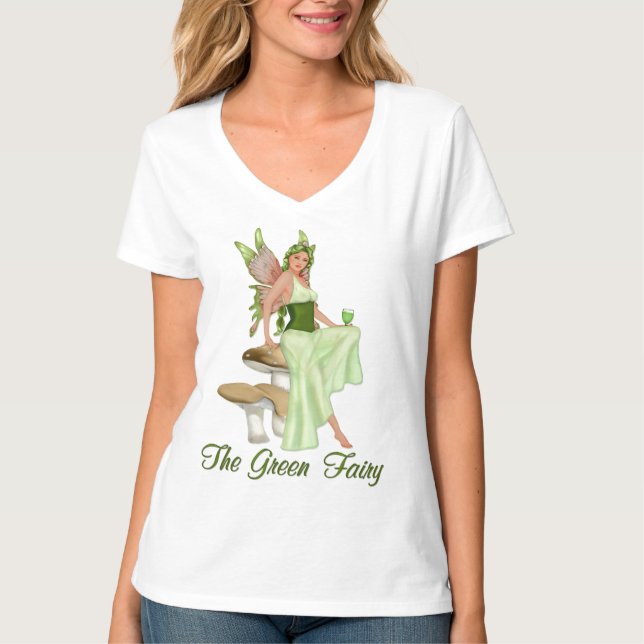 Absinthe - Grönt Fairy T-shirt (Framsida)