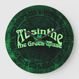 Absinthe Grönt Muse Stor Klocka