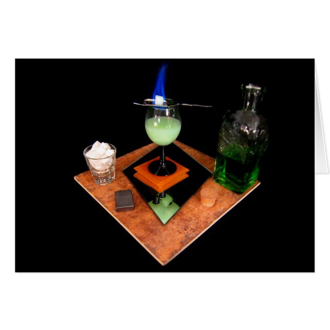 Absinthe Hälsningskort (Framsidan Horizontal)