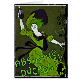 Absinthe i Grönt Hälsningskort