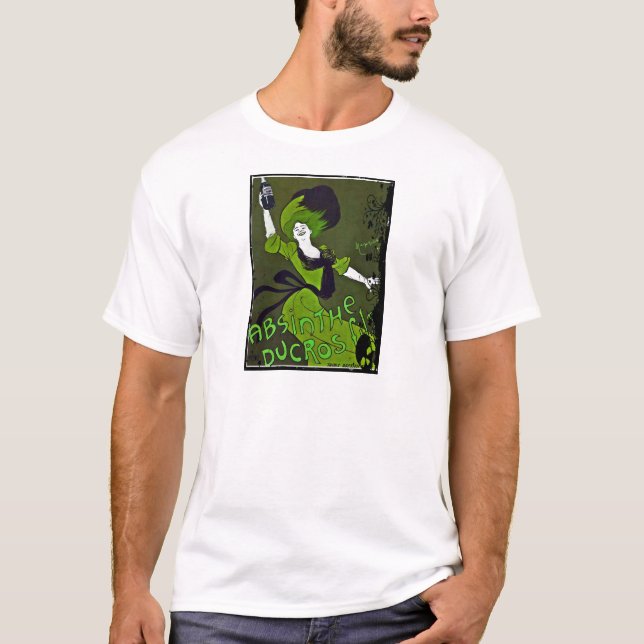 Absinthe i Grönt T Shirt (Framsida)