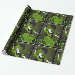 Absinthe i Grönt Vintage affisch Wrapping Papper Presentpapper
