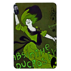 Absinthe in Grönt Flexible Fridge Magnet