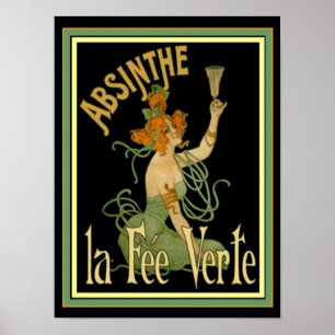 Absinthe La Fee Verte 12 x 16 Skriv ut Poster