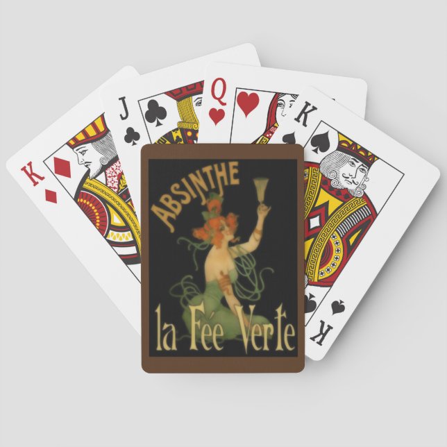 Absinthe La Fee Verte Poster Casinokort (Baksidan)