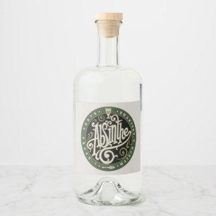 Absinthe Label 2 Spritflaskor Etikett