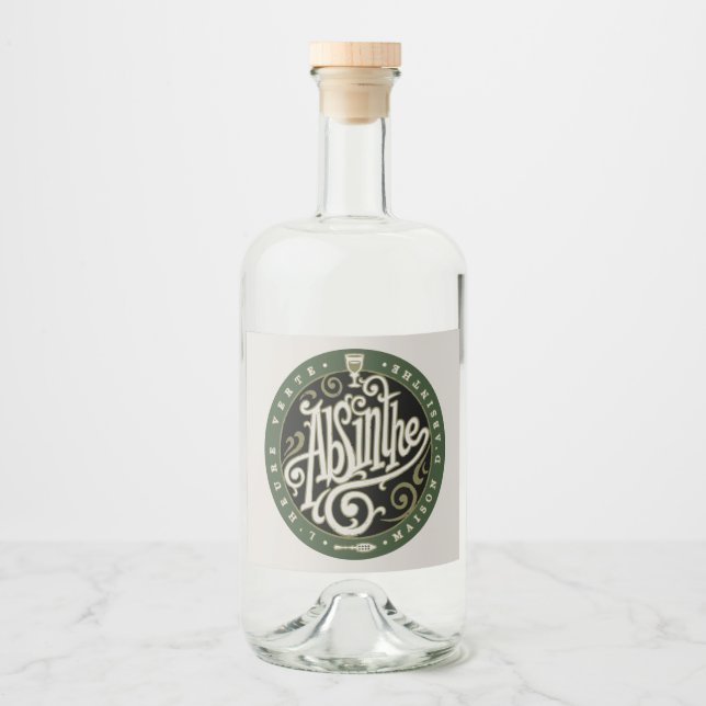 Absinthe Label 2 Spritflaskor Etikett (Framsida)
