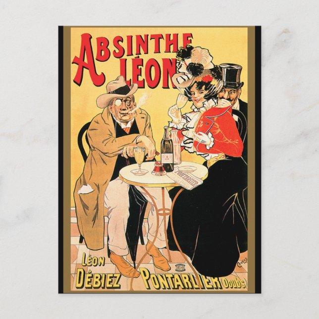 Absinthe Leon Vykort (Framsida)
