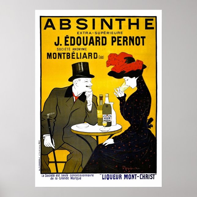 Absinthe Leonetto Cappiello Vintage Advertisement Poster (Framsidan)