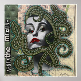 Absinthe Medusa av Natalie Schorr Poster