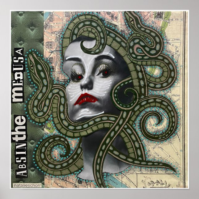 Absinthe Medusa av Natalie Schorr Poster (Framsidan)