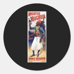 Absinthe Mugnier Runt Klistermärke