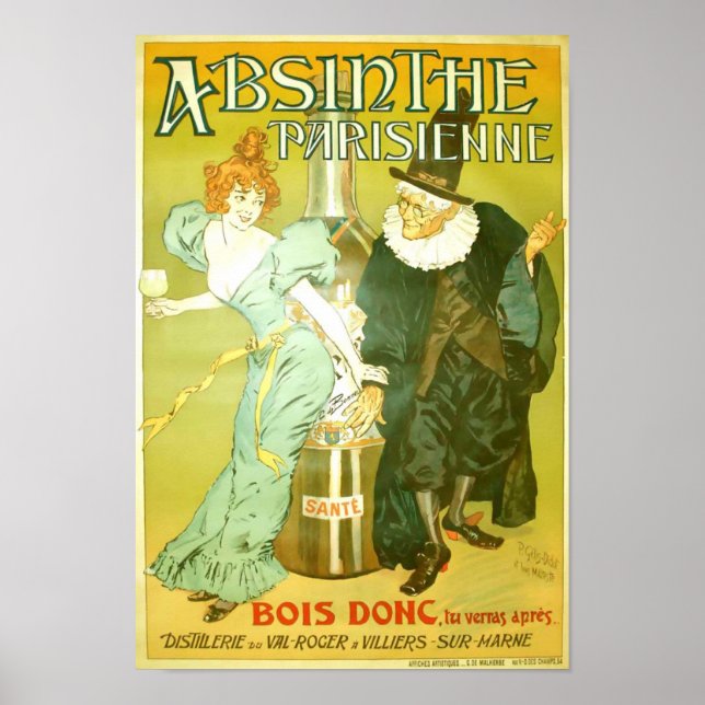 Absinthe Parisienne Gélis-Didot Malteste Fine Art Poster (Framsidan)