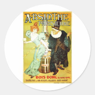 Absinthe parisienne runt klistermärke