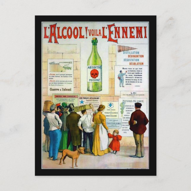 Absinthe Poison Vykort (Framsida)