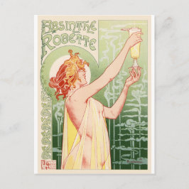 Absinthe Robette - Alkohol Vintage Affisch Vykort