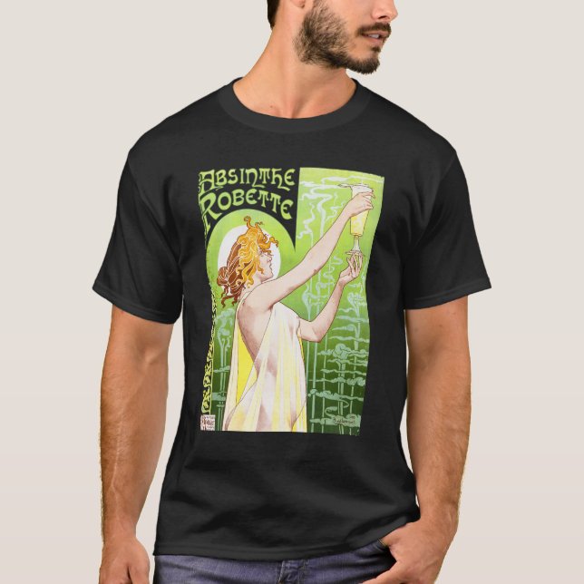 Absinthe Robette Dekorativ kudde Beverage Coaster T Shirt (Framsida)