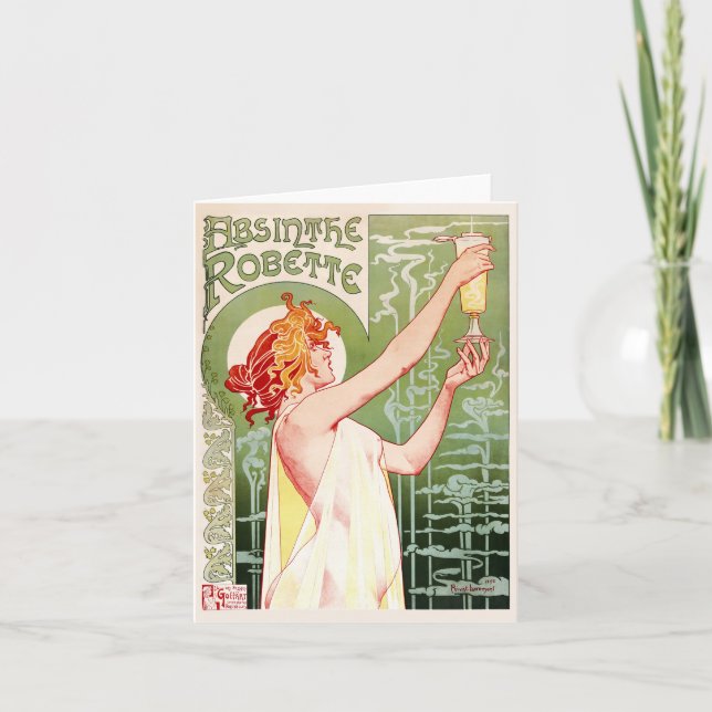 Absinthe Robette (kräm) Helgkort (Framsida)