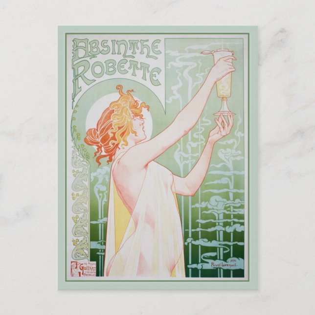 Absinthe Robette (Mint) Vykort (Framsida)