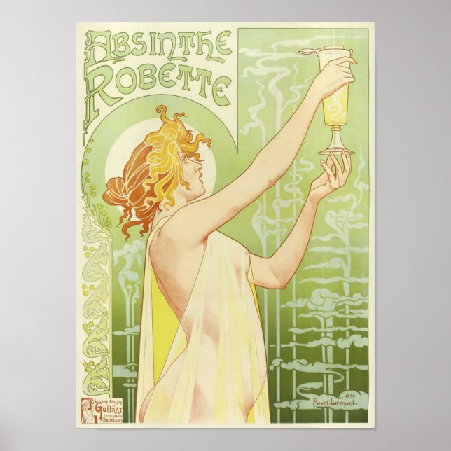 Absinthe Robette, Privat Livemont Fine Art Poster (Framsidan)