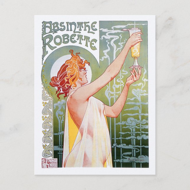 Absinthe Robette Vykort (Framsida)