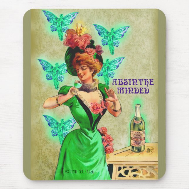 Absinthe sinnade Mousepad Musmatta (Framsidan)
