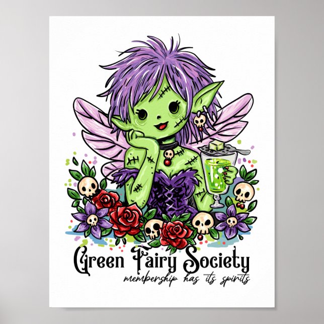 Absinthe Society Älva Poster (Framsidan)