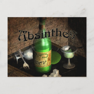 Absinthe Tray still Life Vykort