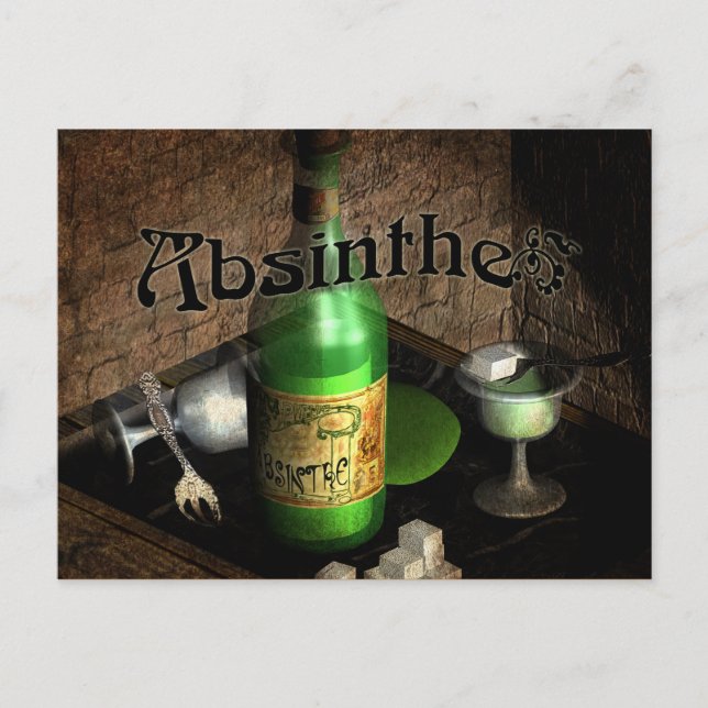 Absinthe Tray still Life Vykort (Framsida)